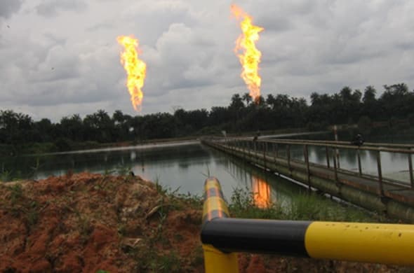 Gas flares, Niger Delta